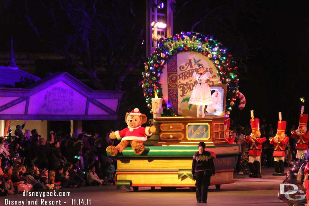 Duffy leads off the parade.  This marks the first running of the Christmas Fantasy parade this year.