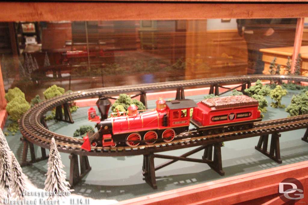 This train was circling in the center display case.