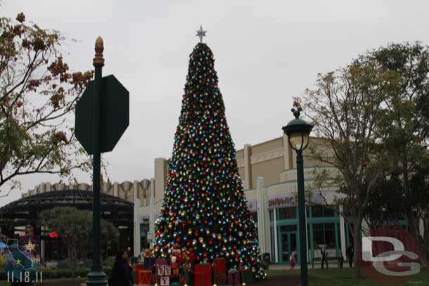 The Downtown Disney tree is up.