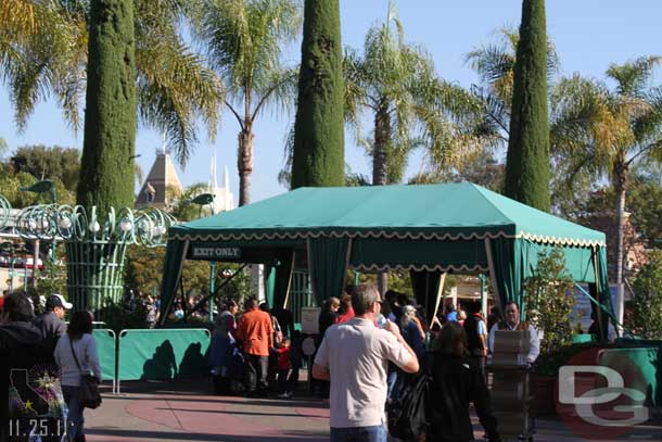 All the World of Color signage is gone from the security tents.