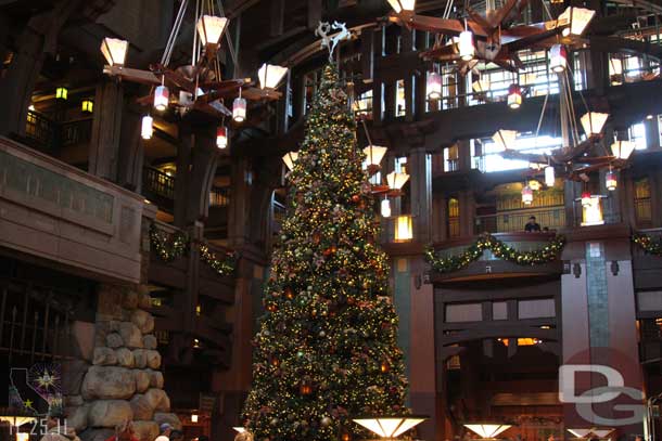 The Grand Californian is all decked out for the season now.