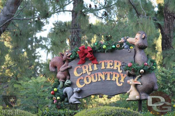 Strolled through Critter Country.