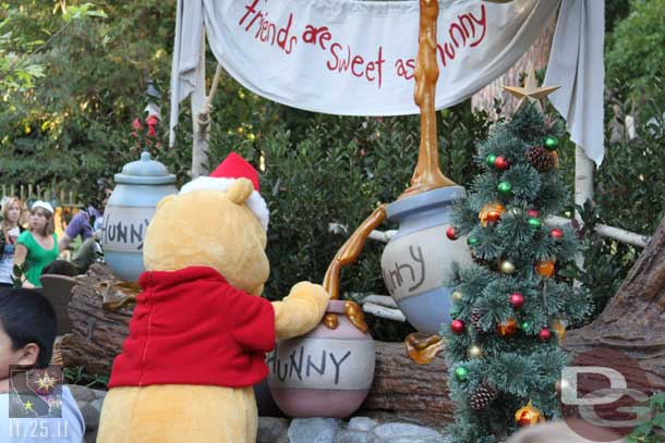 Pooh taking a honey break.