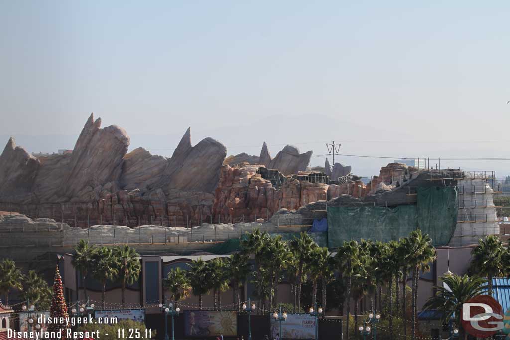 From the Fun Wheel you can see they are moving right along with the concrete on the new rock face overlooking the Pier.