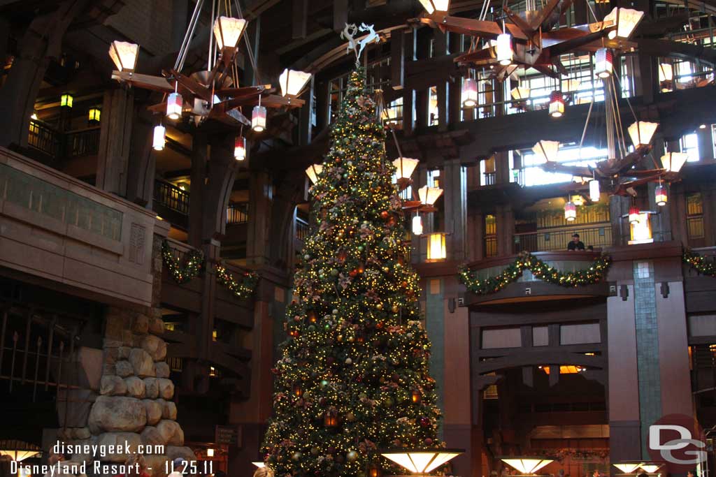 The Grand Californian is all decked out for the season now.