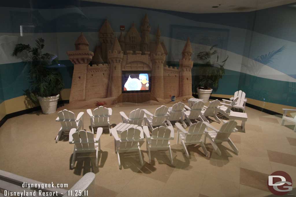 I think the kids room off the lobby here is great with the beach chairs and sand castle.  Surprised that almost every time I walk by it seems to be empty.