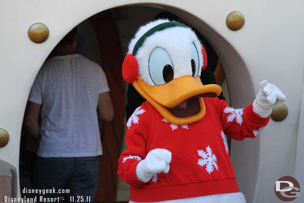 Donald hanging out by his boat.