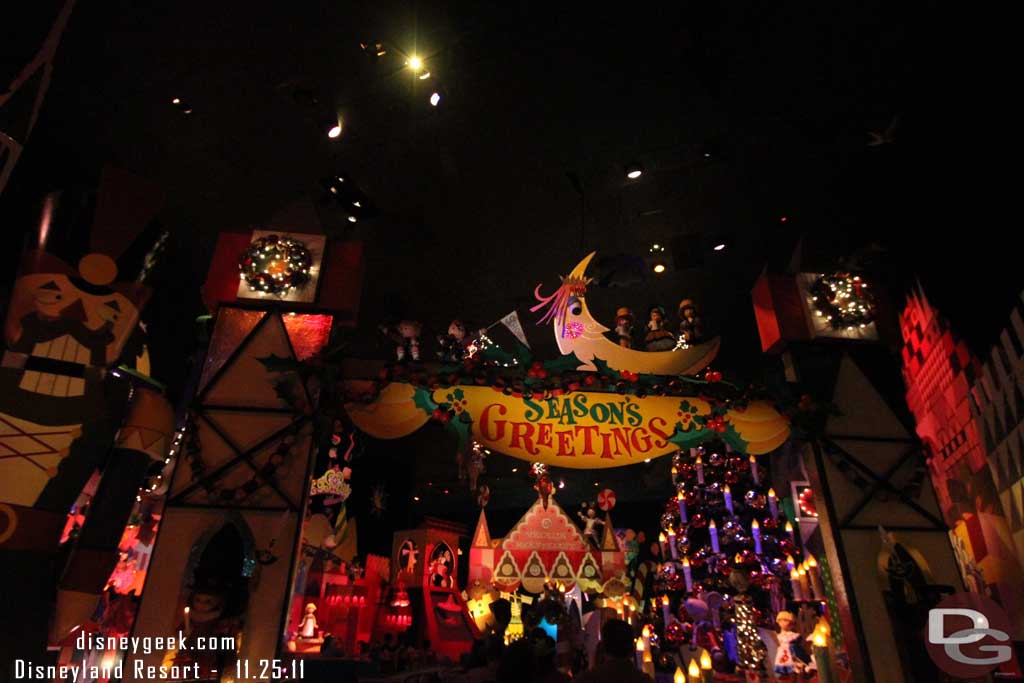 To escape the crowd ducked into Small World Holiday for a ride.