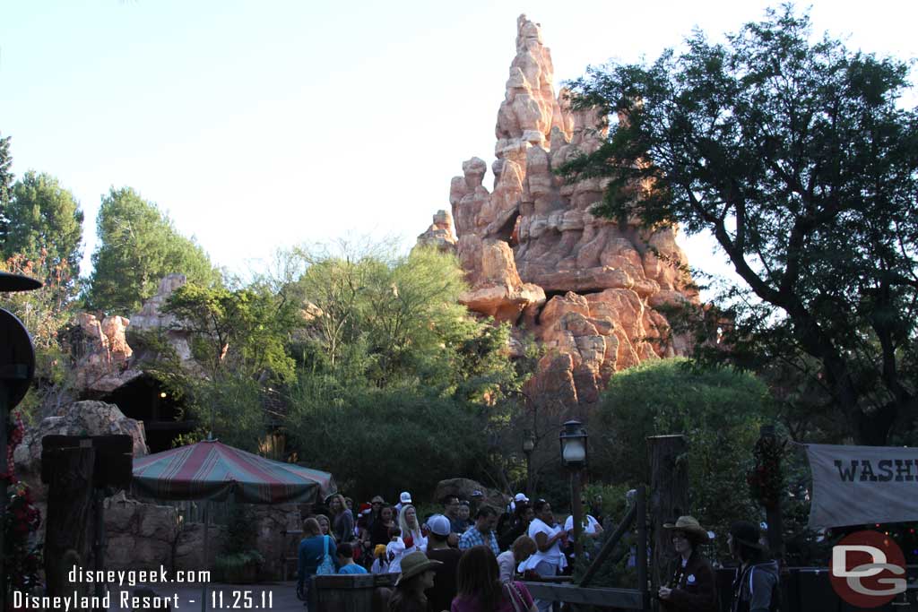 With the sign gone you get an unobstructed view of Big Thunder.