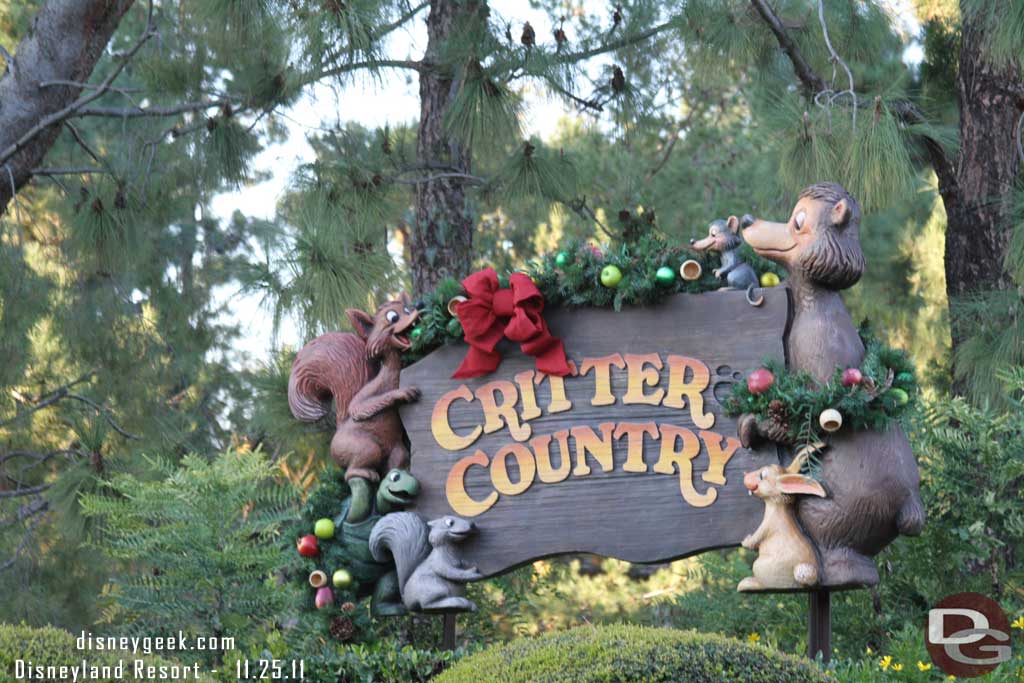 Strolled through Critter Country.