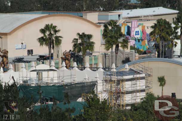 A look over at the Carthay where some of the scaffolding is now down.