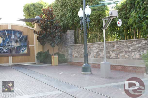 The walls were down around the Red Car stop near Tower of Terror.