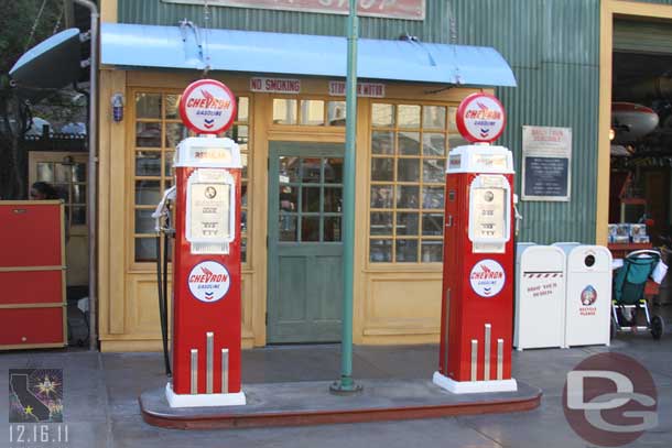 Bright new gas pumps in Condor Flats.