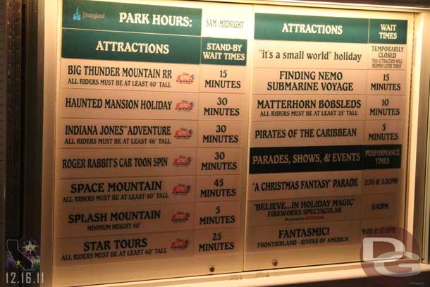 The wait times around 5:30.