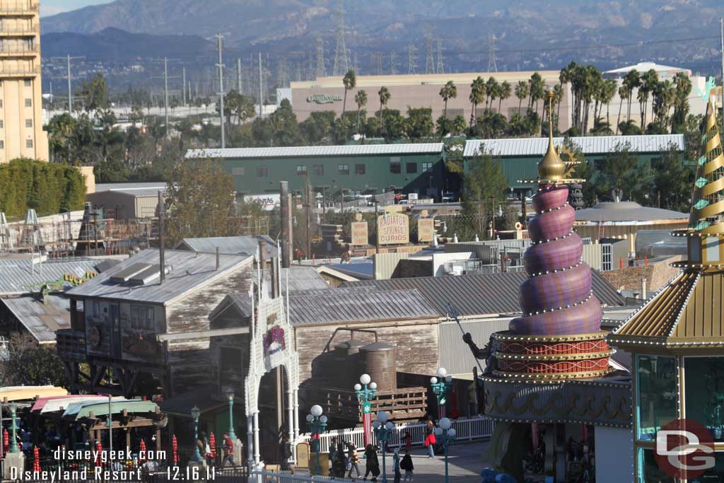 A first glimpse of Cars Land reveals new signs since my last trip.