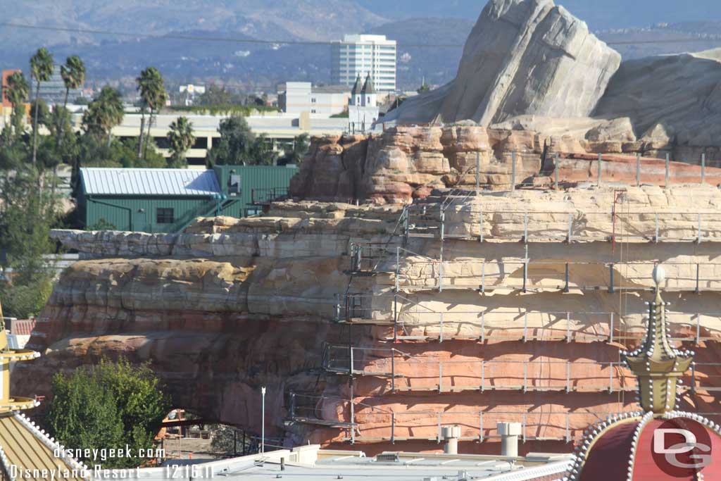 Here you can see the new rock face is moving along.  What a difference.