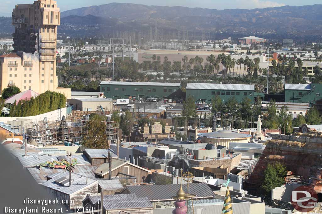 A wide shot of Radiator Springs