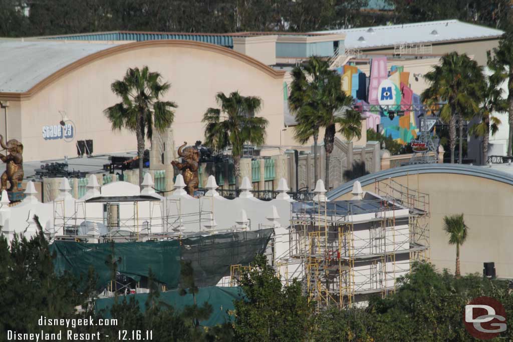 A look over at the Carthay where some of the scaffolding is now down.