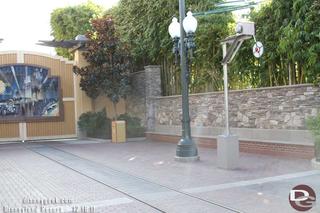 The walls were down around the Red Car stop near Tower of Terror.