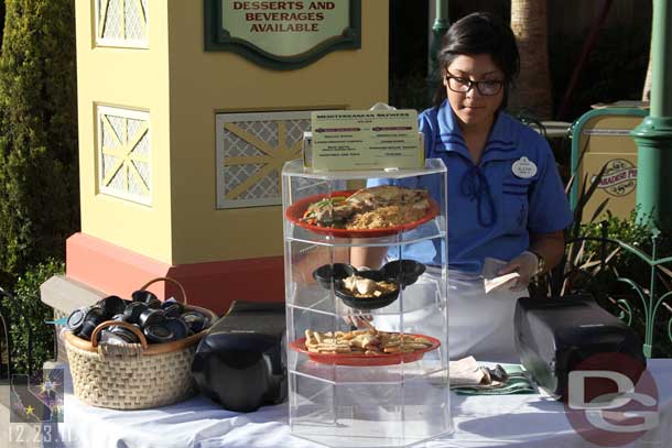 Thought this was interesting.  There was a table out front of Paradise Gardens advertising what is available at the grill and they had some free samples.