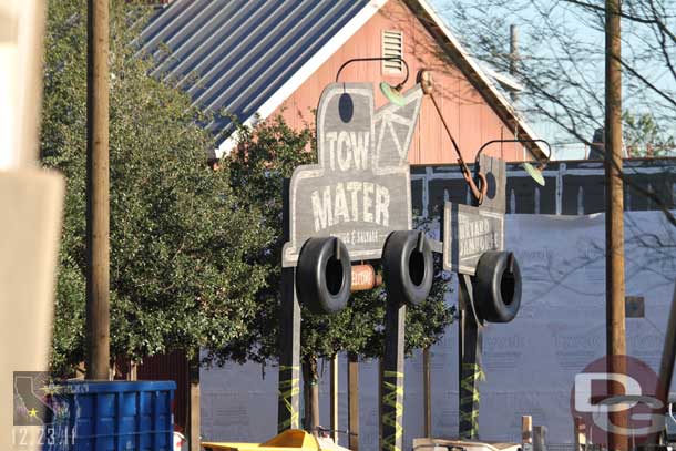 With the trees moved you can get a clear shot of Maters sign now.