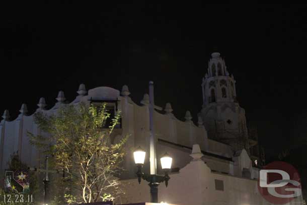 The new lights were on near the Carthay.