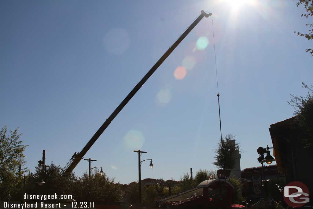 They were doing some landscaping this afternoon.  Always fun to watch a tree fly through the air..