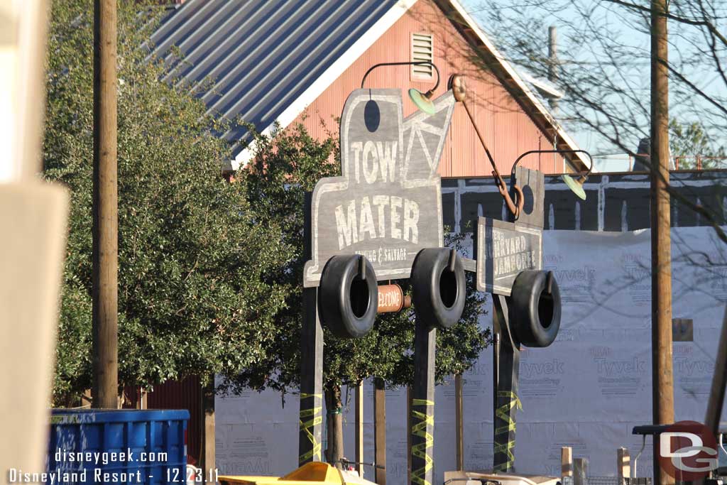 With the trees moved you can get a clear shot of Maters sign now.