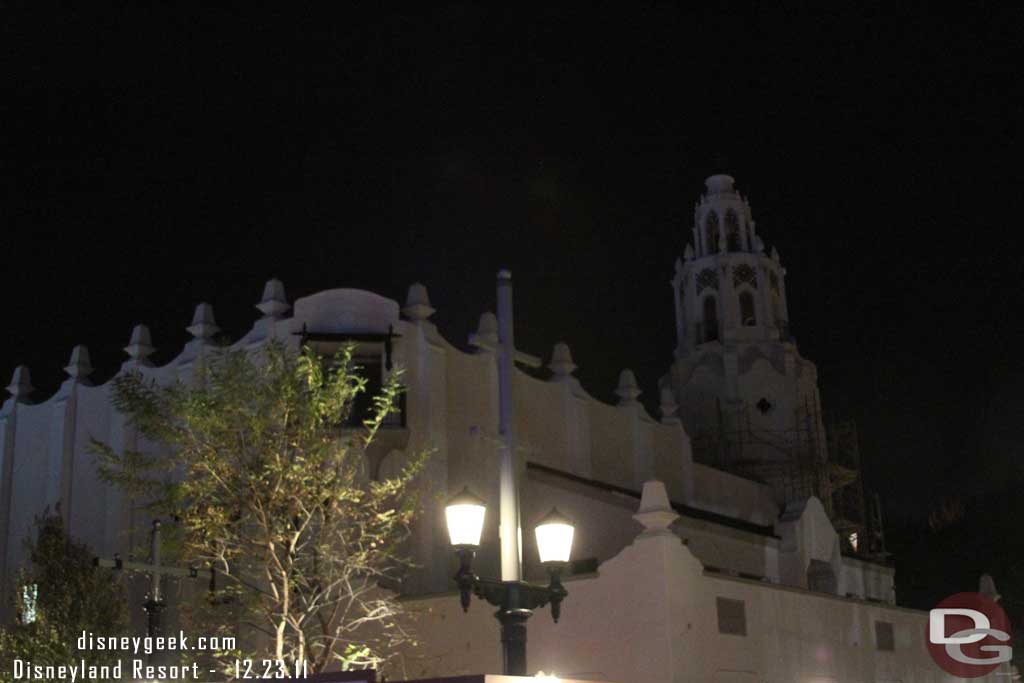 The new lights were on near the Carthay.