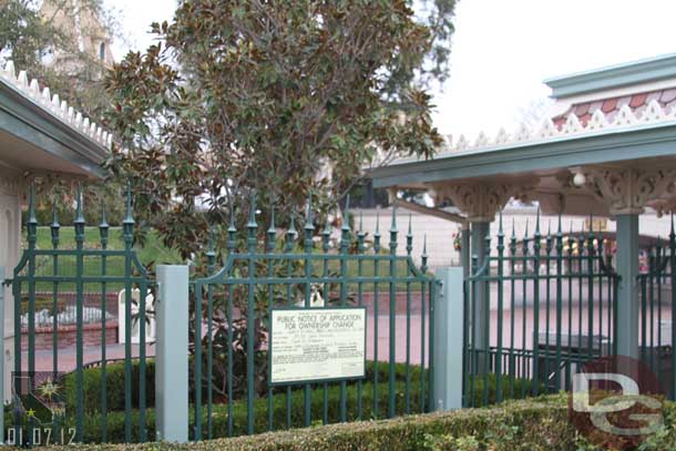 While in line to get into the park spotted this sign on the fence.