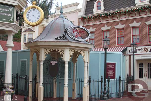 The West side of the street from Carnation Cafe to Coke Corner is closed for renovation.