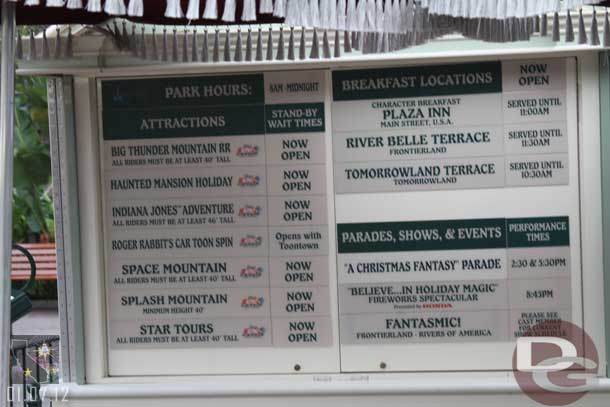 The wait times are always great right at park opening!