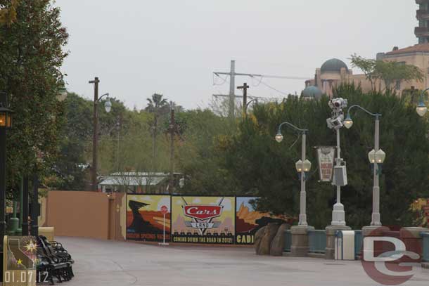 Looking down the parade route, the Cars Meet and Greet is gone.