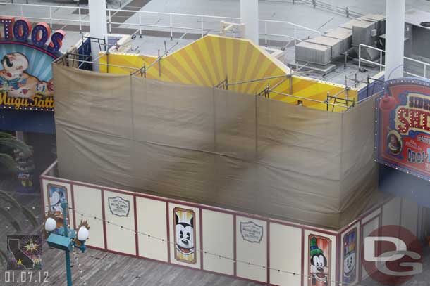 The clown has been removed and the awnings (more shots after the Fun Wheel)