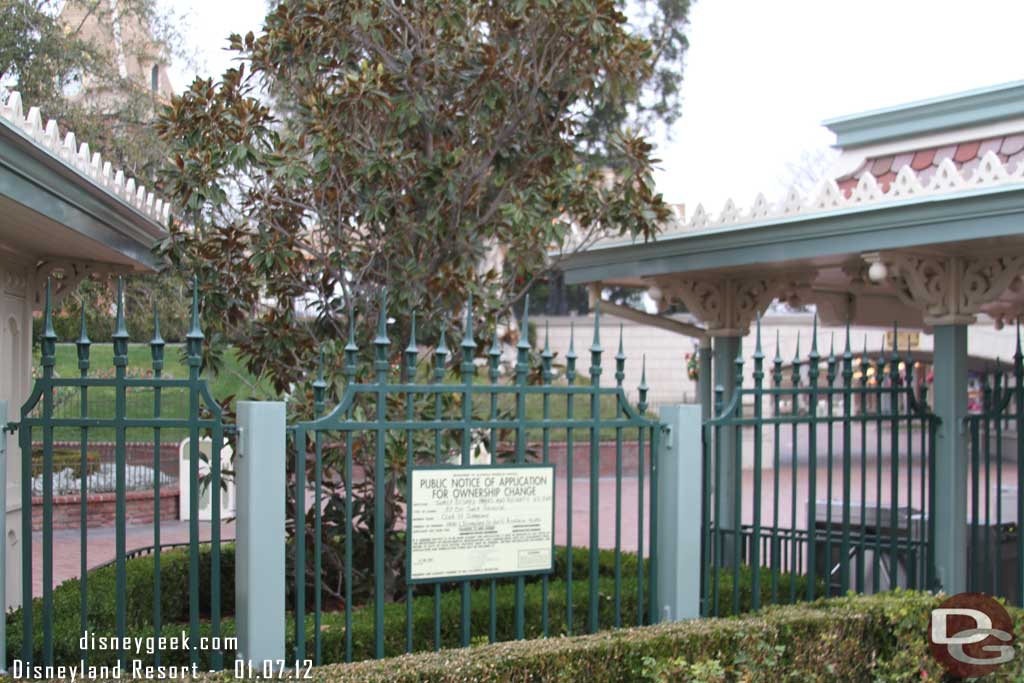 While in line to get into the park spotted this sign on the fence.