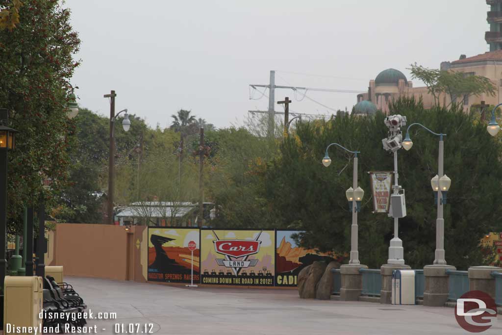 Looking down the parade route, the Cars Meet and Greet is gone.