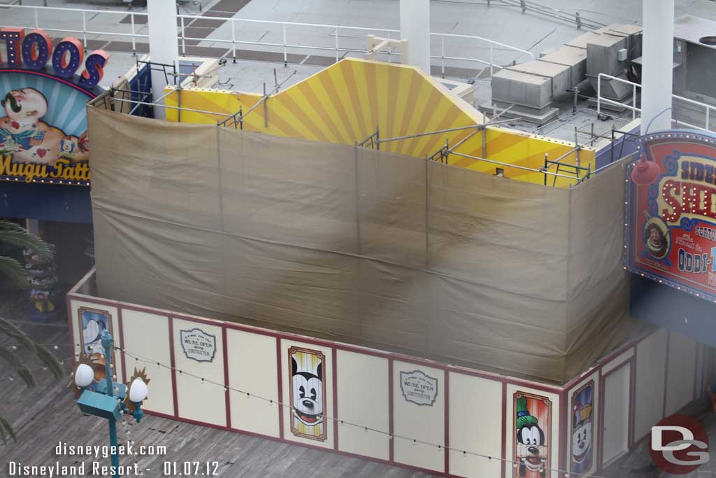 The clown has been removed and the awnings (more shots after the Fun Wheel)