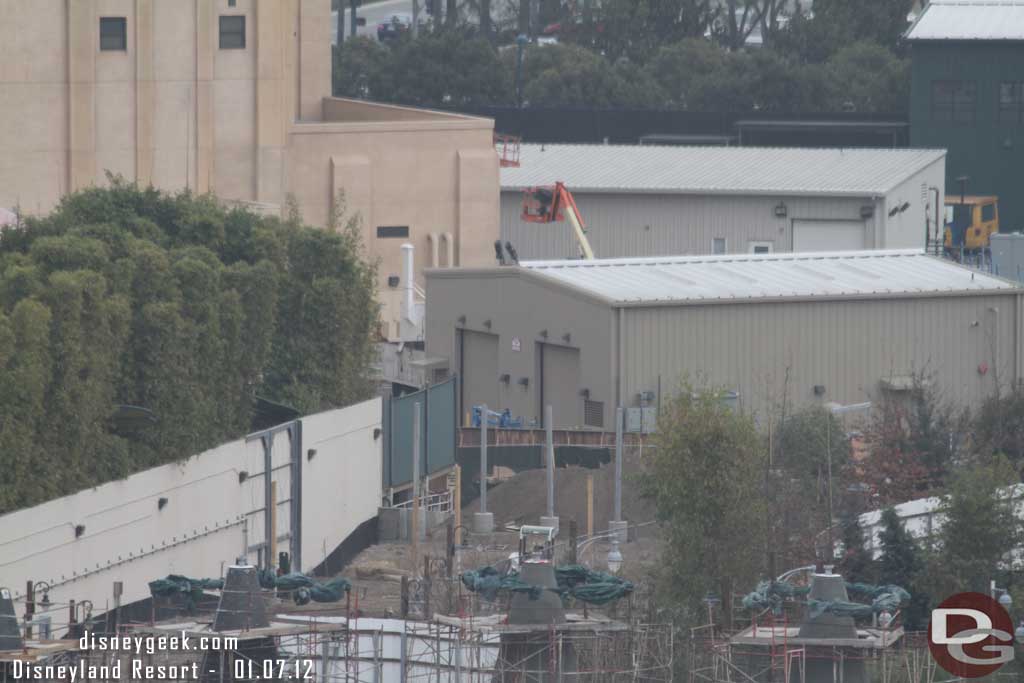 Looks like a fence/wall going in behind the cones but cannot tell much else from this angle/distance.