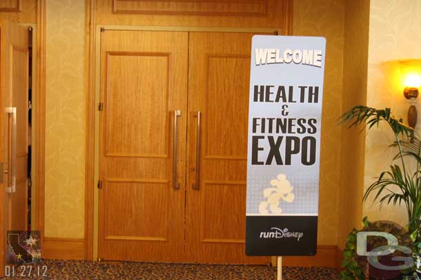 The Grand Ballroom was hosting the Health and Fitness Expo as part of the Tinkerbell Half Marathon weekend.