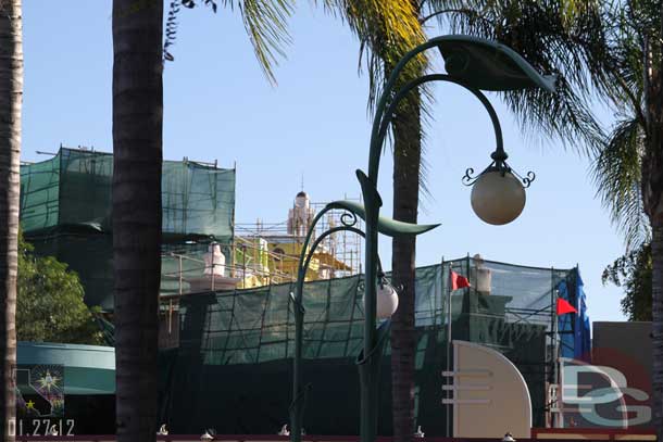 The shops on Buena Vista Street are moving along...  