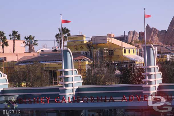 The new buildings are really changing the skyline of the entrance (plus of course Cars Land in the background).