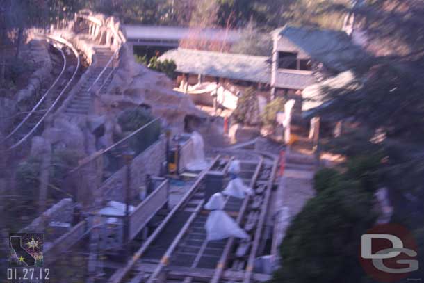 A blurry shot of the Matterhorn load/unload area as we went by.