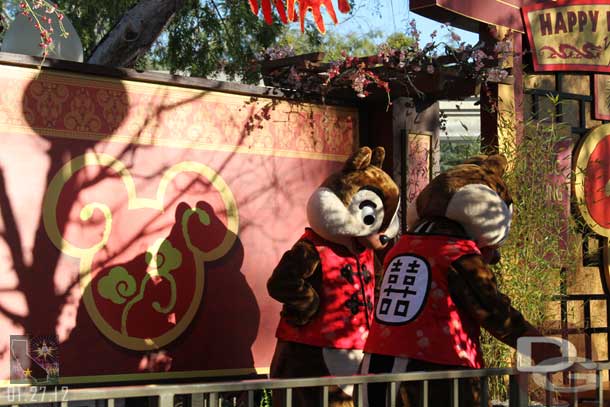Chip and Dale were out for pictures too.