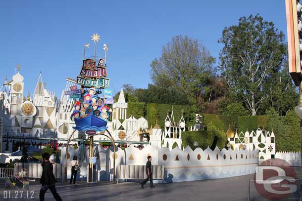 Small World is closed as the holiday decorations are being removed.