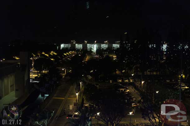 The view at night.