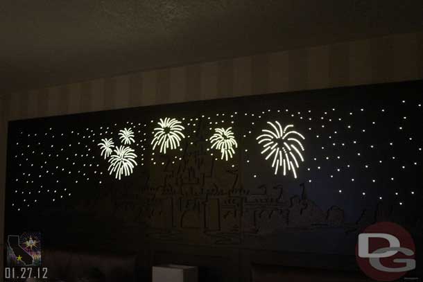 One last shot of the fireworks inside the room before calling it a night.