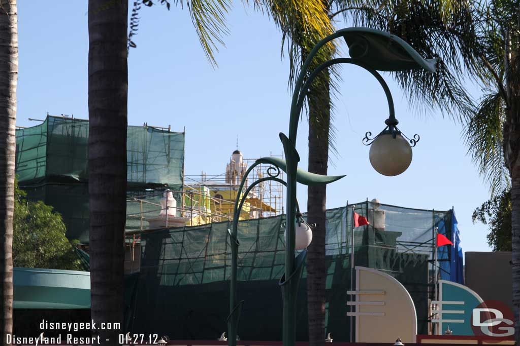 The shops on Buena Vista Street are moving along...  