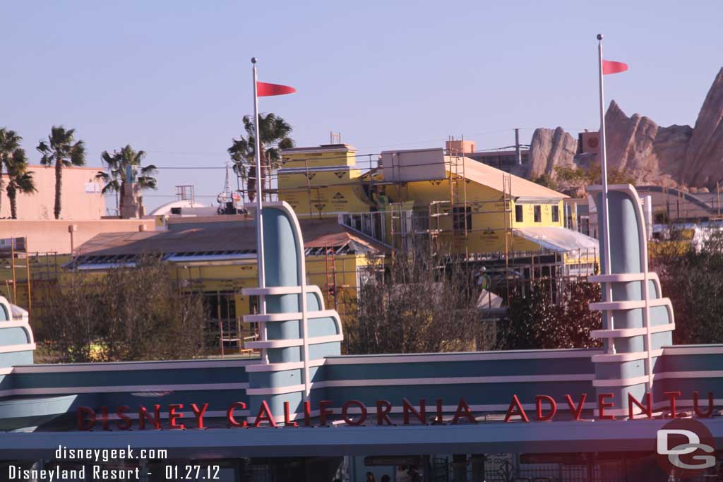 The new buildings are really changing the skyline of the entrance (plus of course Cars Land in the background).