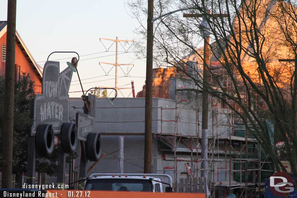 The facade just past Maters has been coated now.