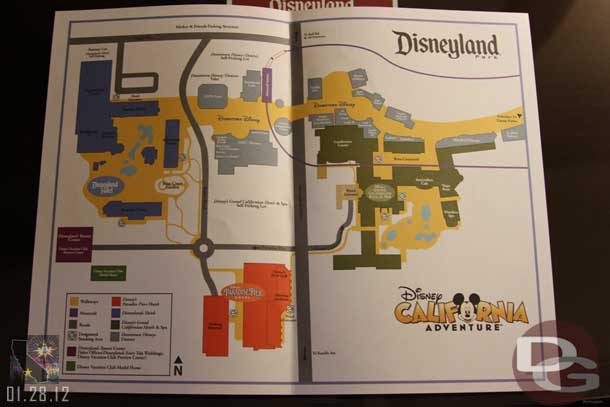 A map of the Hotel and Downtown Disney area that was in our welcome packet